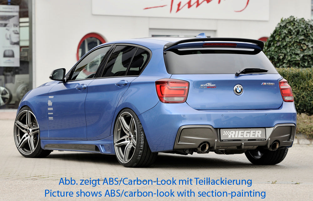 BMW 1er F20 (1K4) Rieger Seitenschweller rechts, mit Schacht, mit Ausschnitt, ABS, Carbon-Look,
inkl. Montagezubehör, Alugitter, Gutachten