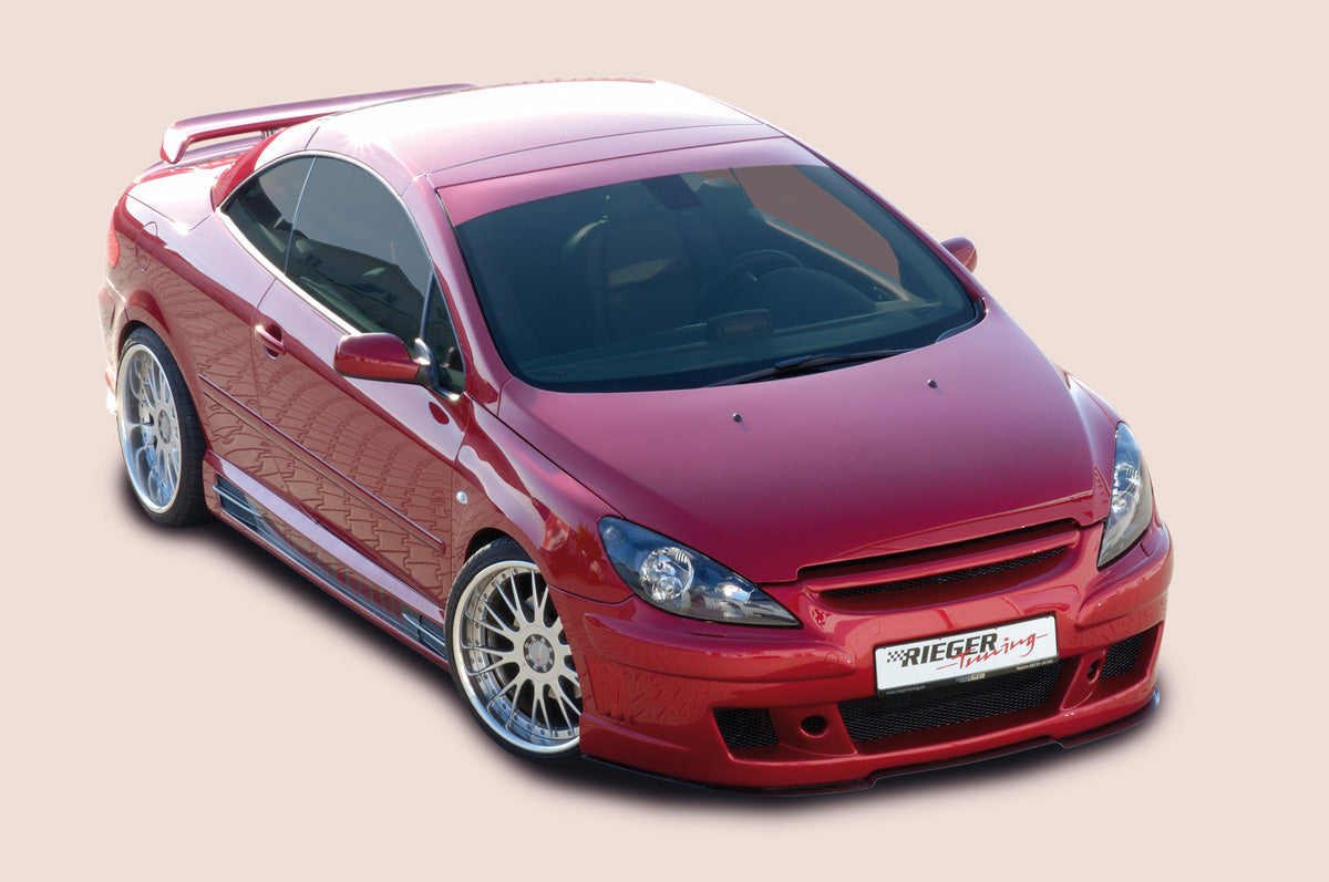 Peugeot 307 Rieger Seitenschweller -> 3-und 5-türer passend links, mit Schacht und 2 Ausschnitten, ABS, Carbon-Look,
inkl. Alugitter, Gutachten, Montagezubehör