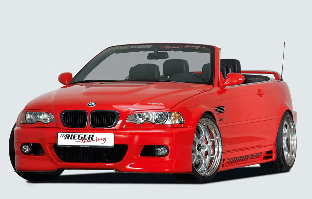BMW 3er E46 Rieger Spoilerschwert für Spoilerstoßstangen 50127/128/217/50403 für Spoilerstoßstange, ABS, Carbon-Look,
inkl. Montagezubehör, Gutachten