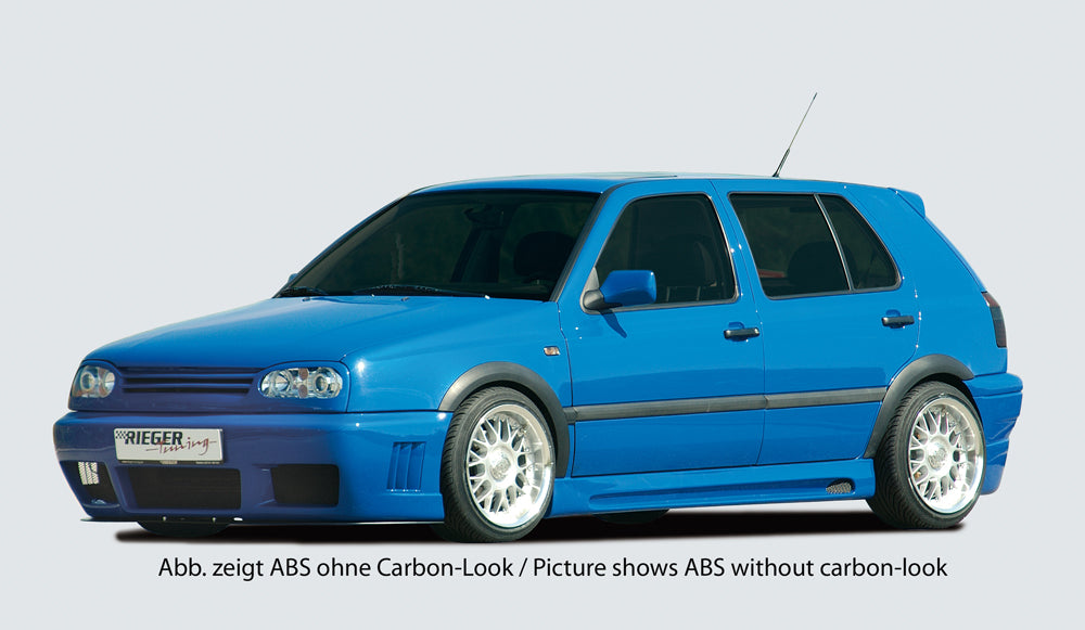 Seat Cordoba (6K) Rieger Seitenschweller links, mit Schacht, mit Ausschnitt, ABS, Carbon-Look,
inkl. Alugitter, Montagezubehör, ABE