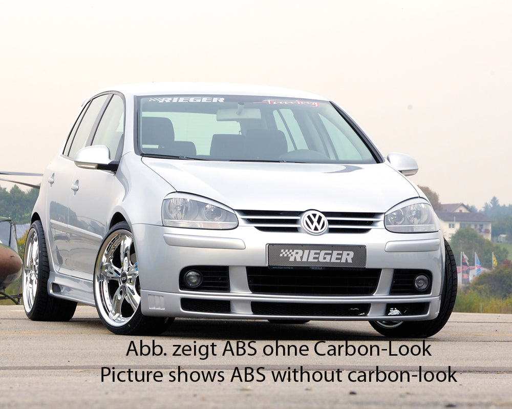 VW Golf 5 Rieger Seitenschweller rechts, mit Schacht, mit Ausschnitt, ABS, Carbon-Look,
inkl. Alugitter, Gutachten, Montagezubehör