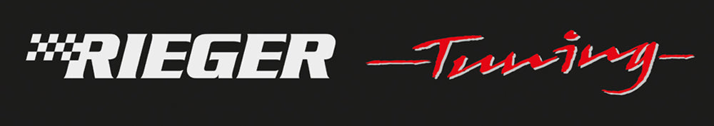 Aufkleber Rieger Tuning Frontscheibe silber / rot