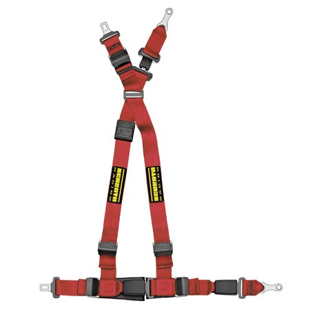 VW Bora (1J) Schroth Gurt Quick Fit, rot, rechts, Flock schwarz rot, rechts, Flock schwarz