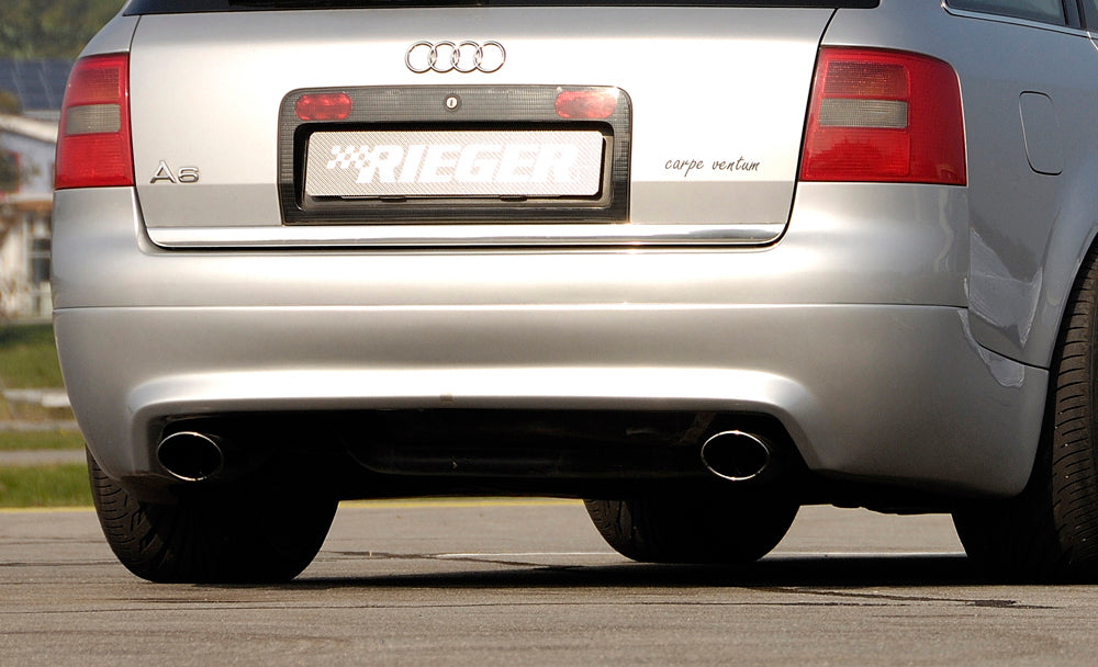 Audi A6 (4B) Rieger ESD, rechts, links, seitl. versetzt Typ 32 für Audi A6 (4B) nur quattro rechts, links, seitl. versetzt, 2x115x85mm, für RIEGER-Heckansatz, Edelstahl,
inkl. Gutachten
