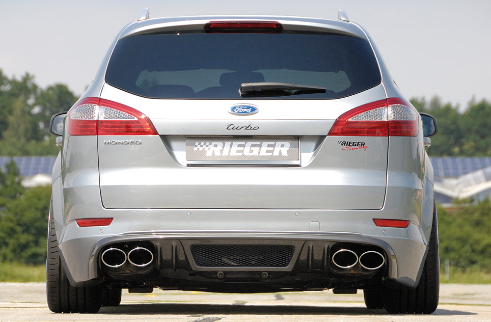 Ford Mondeo (BA7) Rieger ESD, li./re., Ford Mondeo (BA7) Turnier 4 x 115x85mm, Typ 32, rechts, links, mit Prägung, für RIEGER-Heckansatz, 2x115x85mm, Edelstahl,
inkl. Gutachten