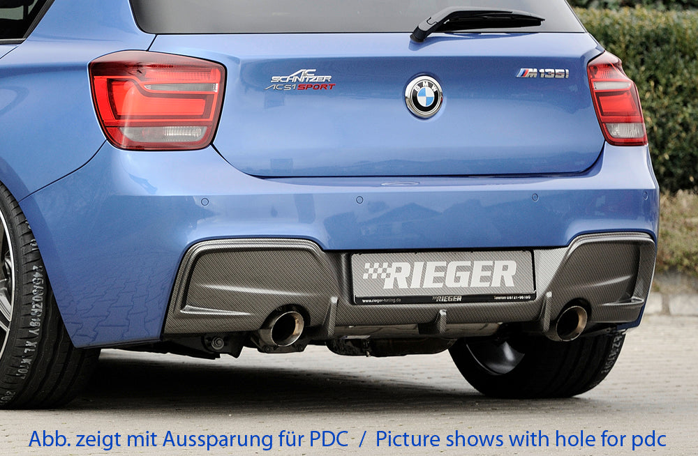 BMW 1er F20 (1K4) M-Paket Heckschürze ohne Heckeinsatz 055-067 für Fzg. ohne PDC Kunststoff