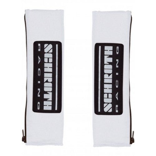 3" Gurtpolster silber mit schwarz/silbernem SCHROTH RACING Logo 100% Baumwolle Nicht zulässig im Rennsport!