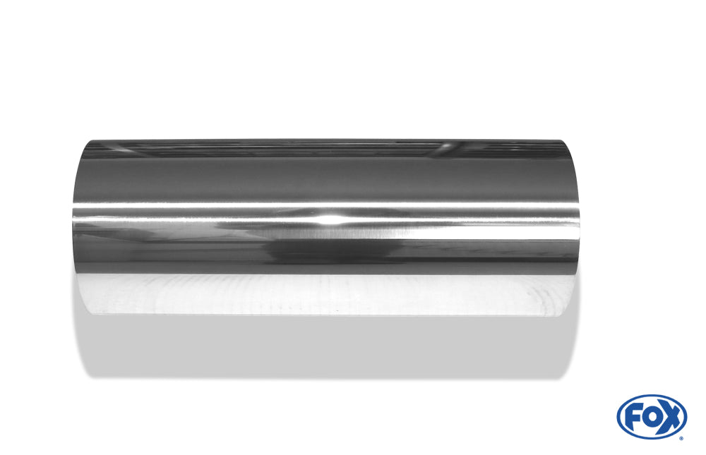 FOX Anschweißendrohr Typ 11 Ø 114 mm / Länge: 300 mm - rund / uneingerollt / gerade / mit Absorber (Innendurchmesser 70mm - Länge: 150mm)