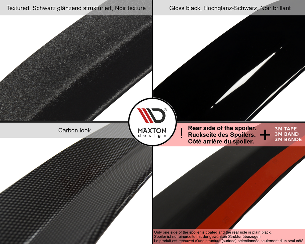 Spoiler CAP für BMW 4er F36 GRAN COUPÉ schwarz Hochglanz