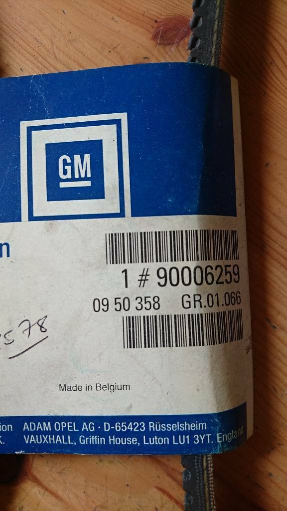 Astra F Corsa A Kadett E Vectra A Keilriemen Neu Original GM