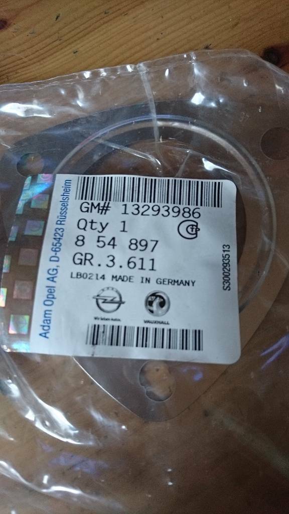 Astra J Insignia Dichtung Kat Rohr vorne Neu Original GM