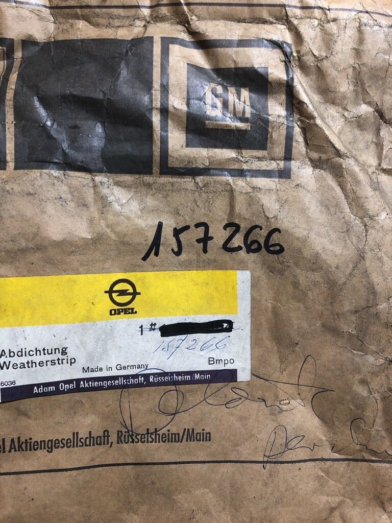 Opel Rekord D Tür Dichtungvorne Rechts NEU Original GM