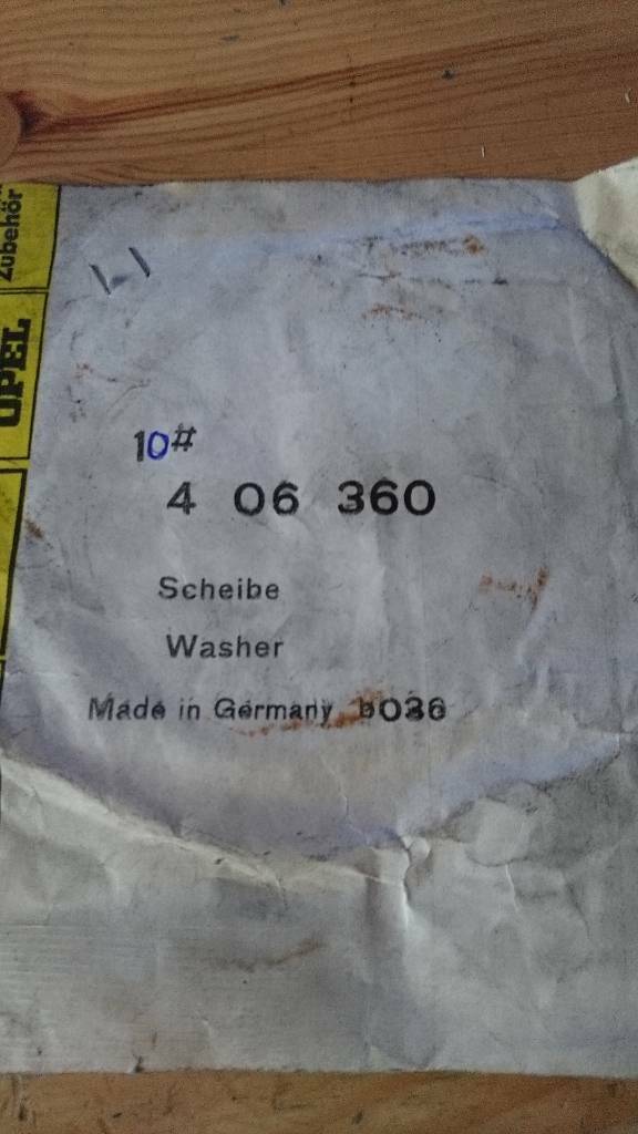 Opel Youngtimer Oldtimer Ausgleichscheibe neu original GM 406360