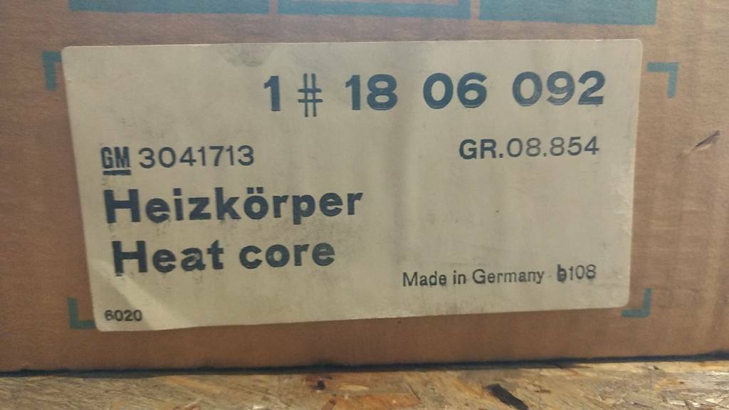 Original GM Opel Wärmetauscher Ascona C NEU