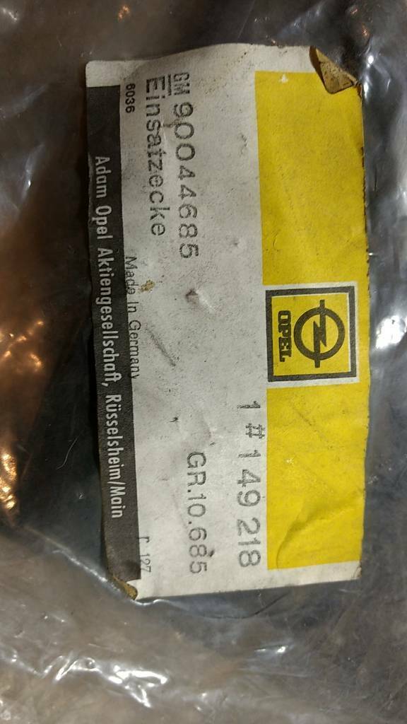Original GM Opel Rekord E Senator A Einsatzecke NEU