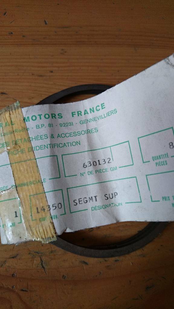 Manta Ascona Omega Senator Rekord Kadett Kolbenring Neu GM