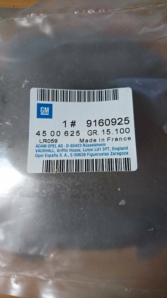 Opel Youngtimer Oldtimer Abdeckung neu original GM 9160925