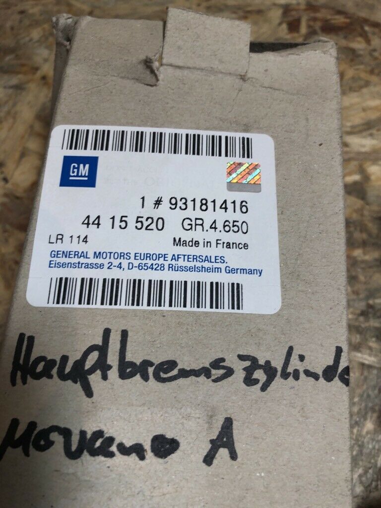 Original GM Opel Hauptbremszylinder Movano A *NEU*