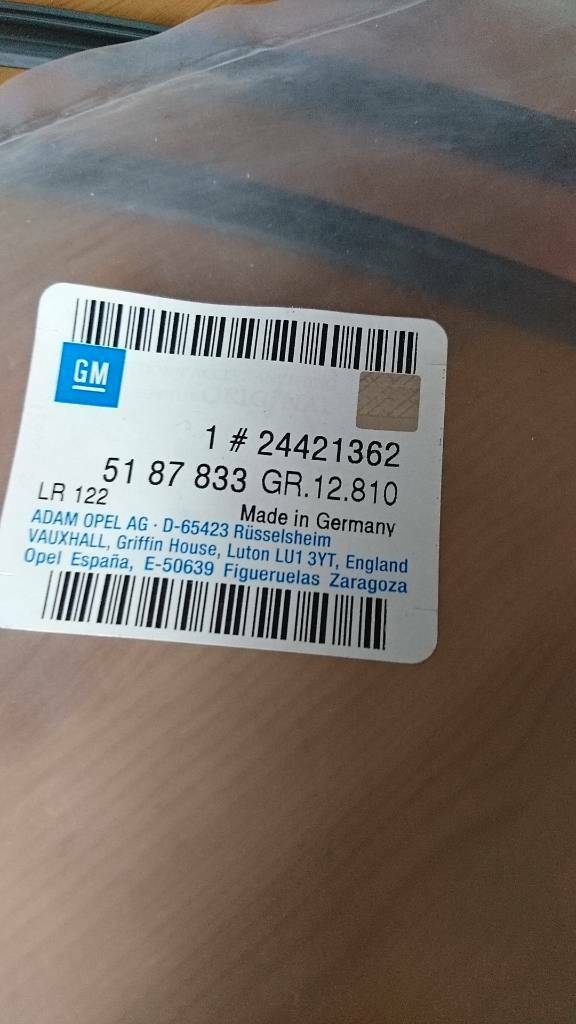 Opel Youngtimer Oldtimer Dichtung Leiste neu GM