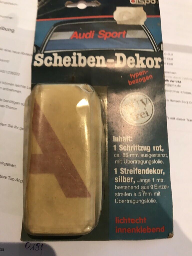 Audi Sport Aufkleber für Heckscheibe Neu