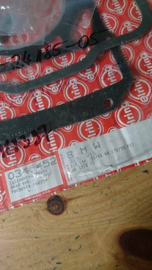 BMW 315 316 Zylinderkopf Dichtungssatz neu original Elring