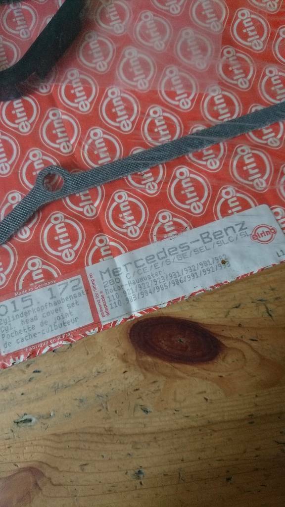 MB 280 C CE E S SE SEL SLC SL Ventildeckel Dichtung Satz Elring NEU