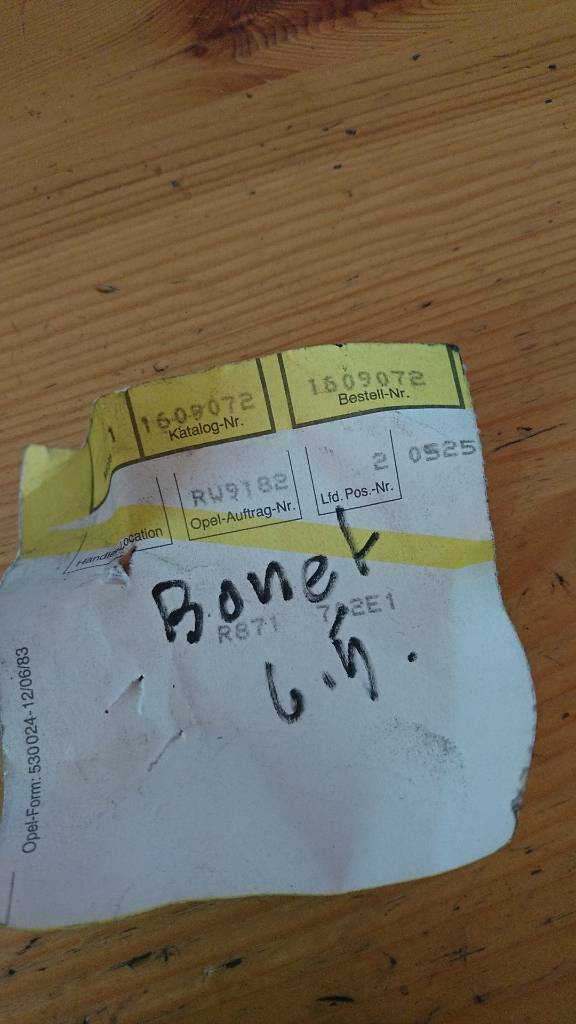 Opel Youngtimer Oldtimer Stange neu original GM 1609072