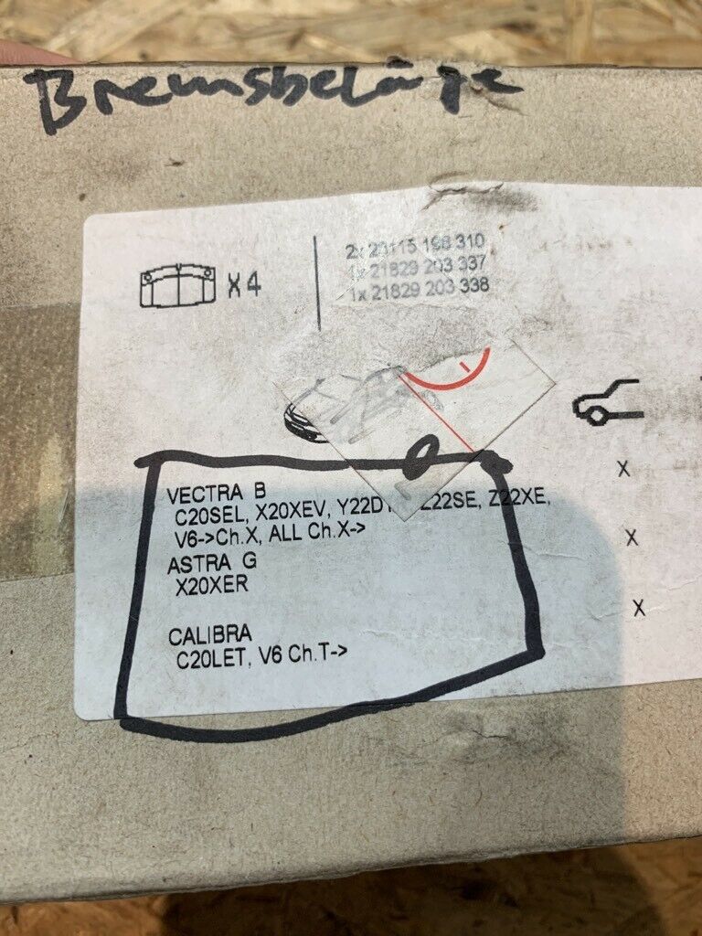 Original GM Opel Bremsbeläge Vectra B uvm. NEU