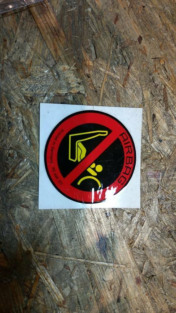 Astra Aufkleber Warnung Kindersitz Airbag original GM Opel NEU