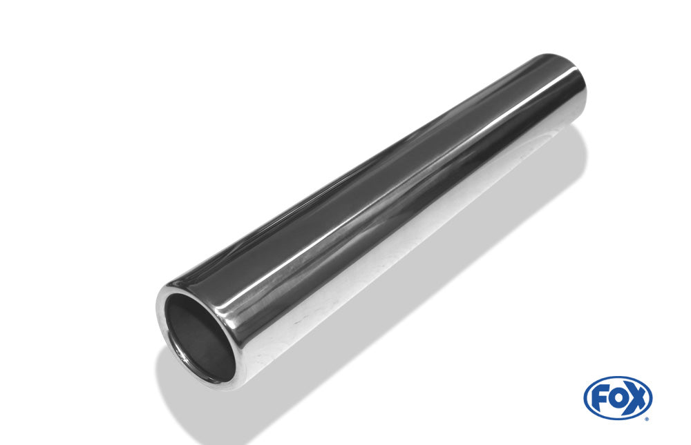 FOX Anschweißendrohr Typ 12 Ø 63 mm / Länge: 400 mm - rund / eingerollt / gerade / ohne Absorber