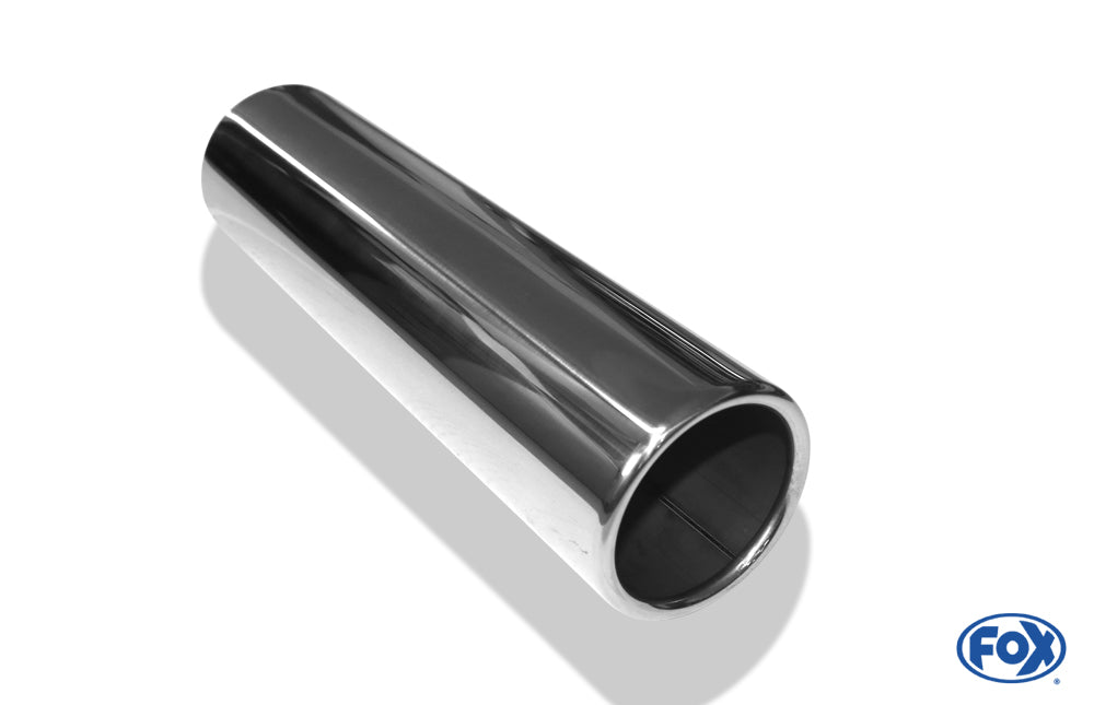 FOX Anschweißendrohr Typ 12 Ø 80 mm / Länge: 400 mm - rund / eingerollt / gerade / ohne Absorber