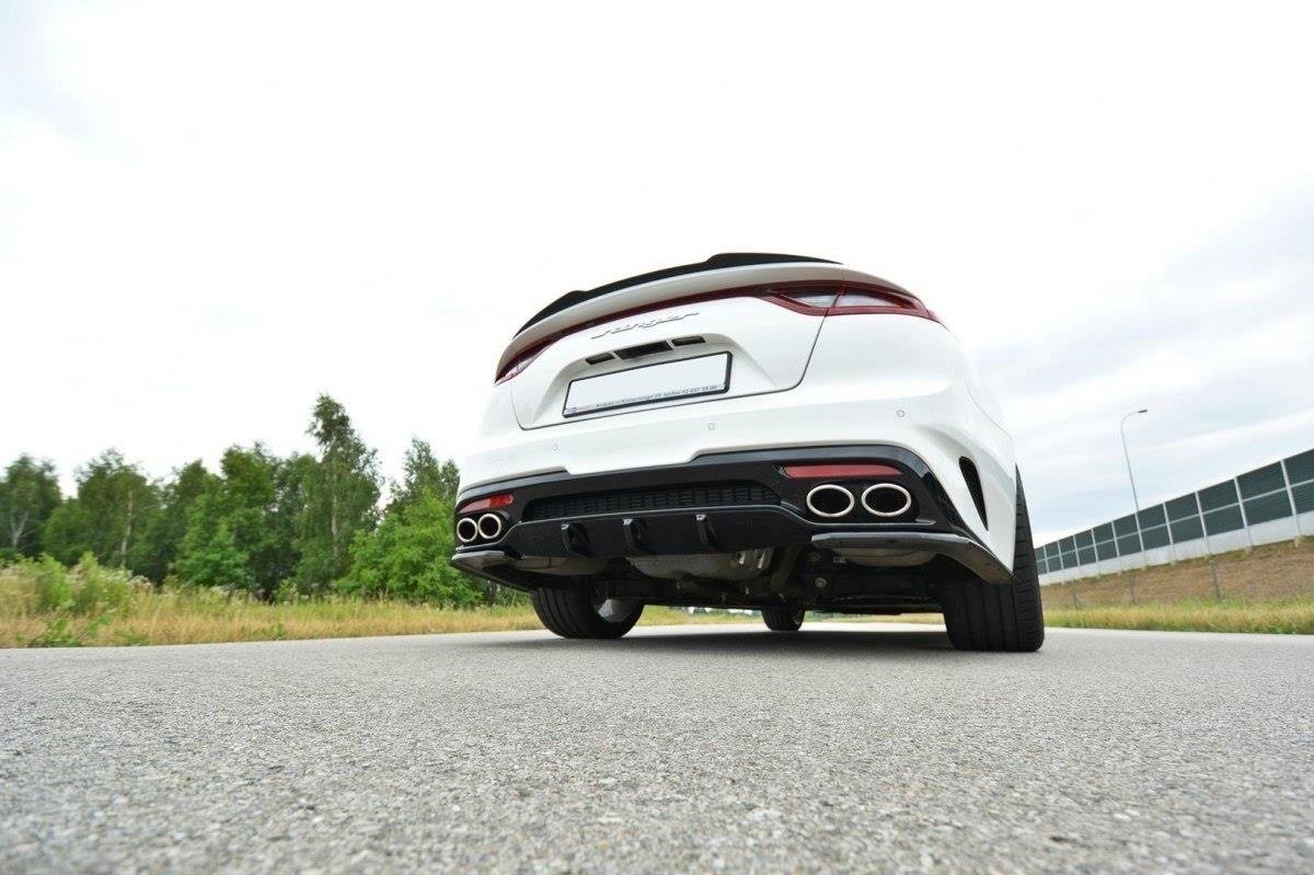 Diffusor Heck Ansatz für KIA STINGER GT schwarz Hochglanz
