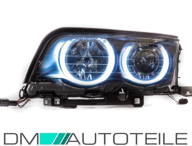 Set CCFL Angel Eyes Scheinwerfer +Blinker passend für BMW E46 Limo Touring 98-01