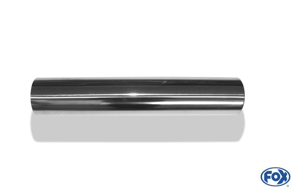 FOX Anschweißendrohr Typ 12 Ø 76 mm / Länge: 400 mm - rund / eingerollt / gerade / ohne Absorber