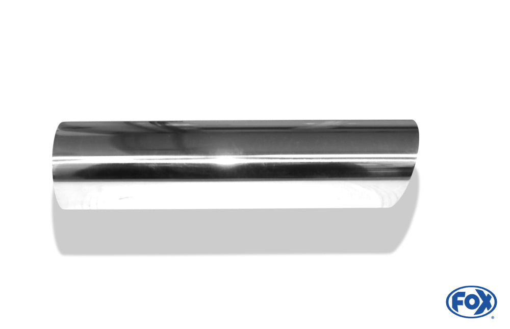 FOX Anschweißendrohr Typ 14 Ø 76 mm / Länge: 300 mm - rund / uneingerollt / 15° abgeschrägt / ohne Absorber