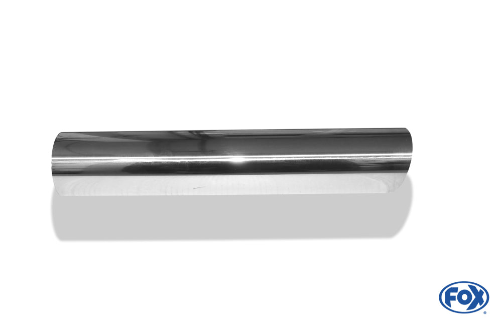 FOX Anschweißendrohr Typ 14 Ø 76 mm / Länge: 400 mm - rund / uneingerollt / 15° abgeschrägt / ohne Absorber