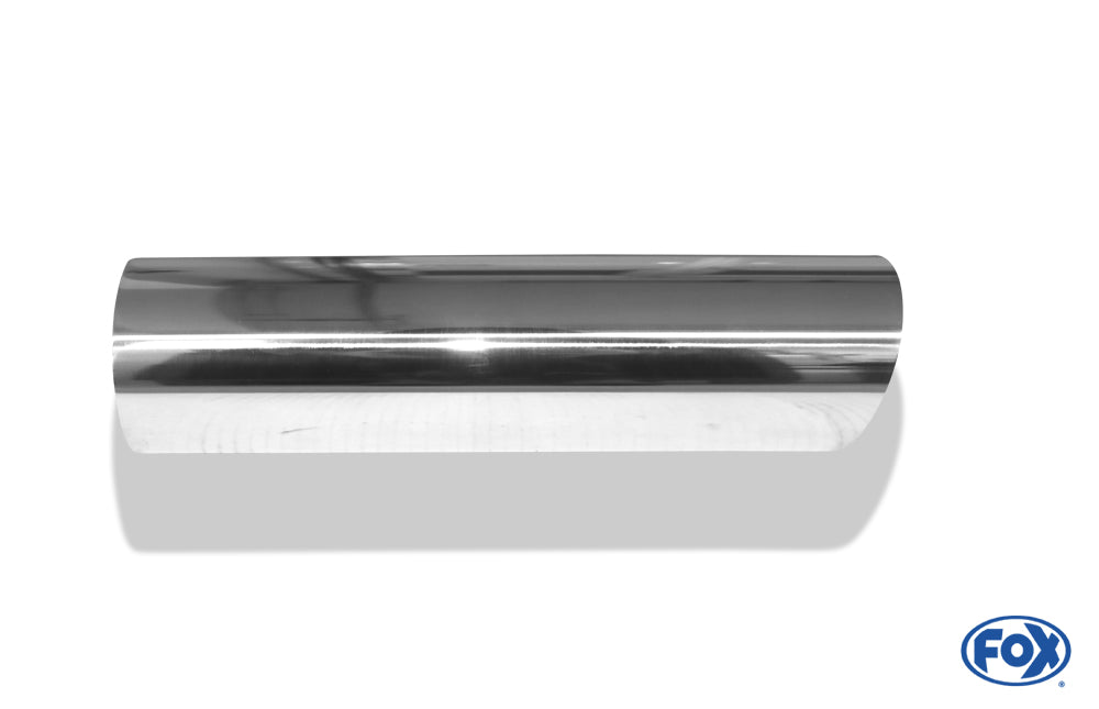 FOX Anschweißendrohr Typ 14 Ø 80 mm / Länge: 300 mm - rund / uneingerollt / 15° abgeschrägt / ohne Absorber