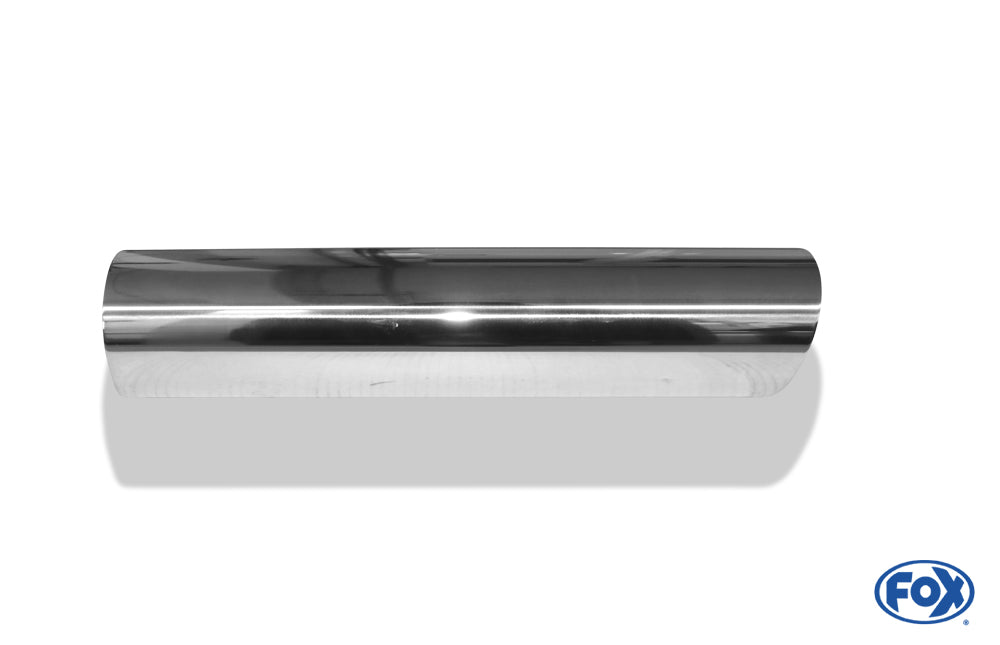 FOX Anschweißendrohr Typ 14 Ø 90 mm / Länge: 400 mm - rund / uneingerollt / 15° abgeschrägt / ohne Absorber