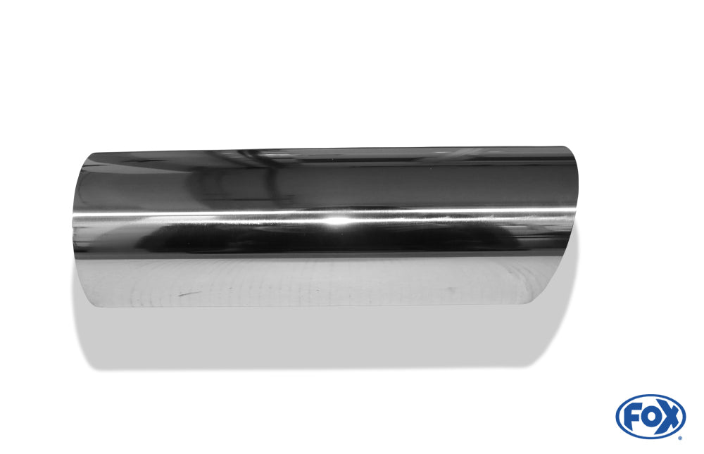 FOX Anschweißendrohr Typ 14 Ø 100 mm / Länge: 300 mm - rund / uneingerollt / 15° abgeschrägt / ohne Absorber