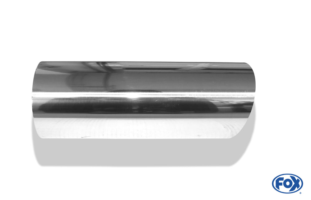 FOX Anschweißendrohr Typ 14 Ø 114 mm / Länge: 300 mm - rund / uneingerollt / 15° abgeschrägt / ohne Absorber
