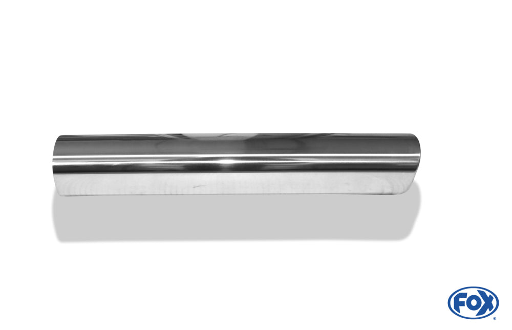 FOX Anschweißendrohr Typ 17 Ø 70 mm / Länge: 400 mm - rund / eingerollt / 15° abgeschrägt / mit Absorber