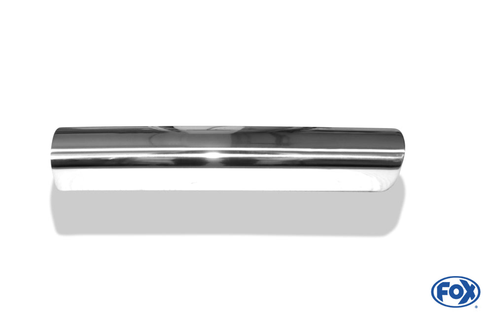 FOX Anschweißendrohr Typ 17 Ø 76 mm / Länge: 400 mm - rund / eingerollt / 15° abgeschrägt / mit Absorber