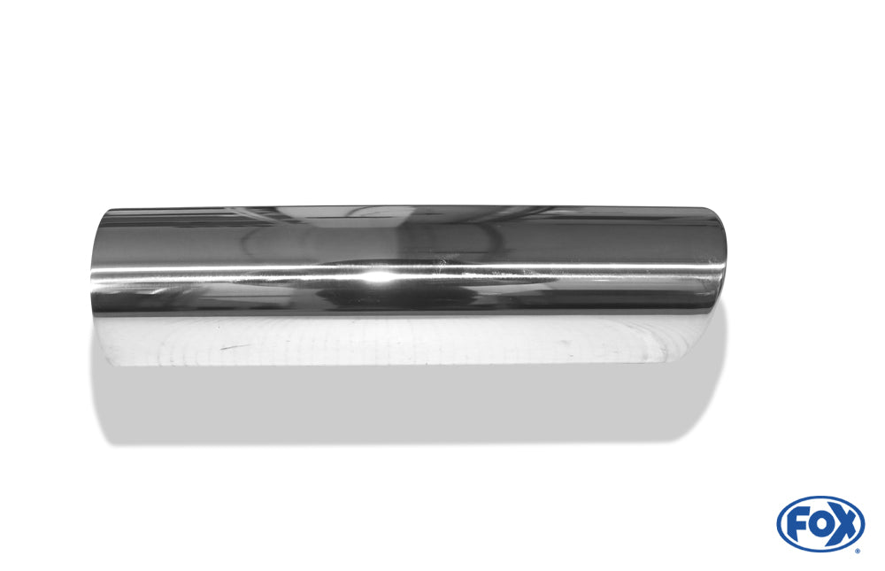 FOX Anschweißendrohr Typ 16 Ø 80 mm / Länge: 300 mm - rund / eingerollt / 15° abgeschrägt / ohne Absorber