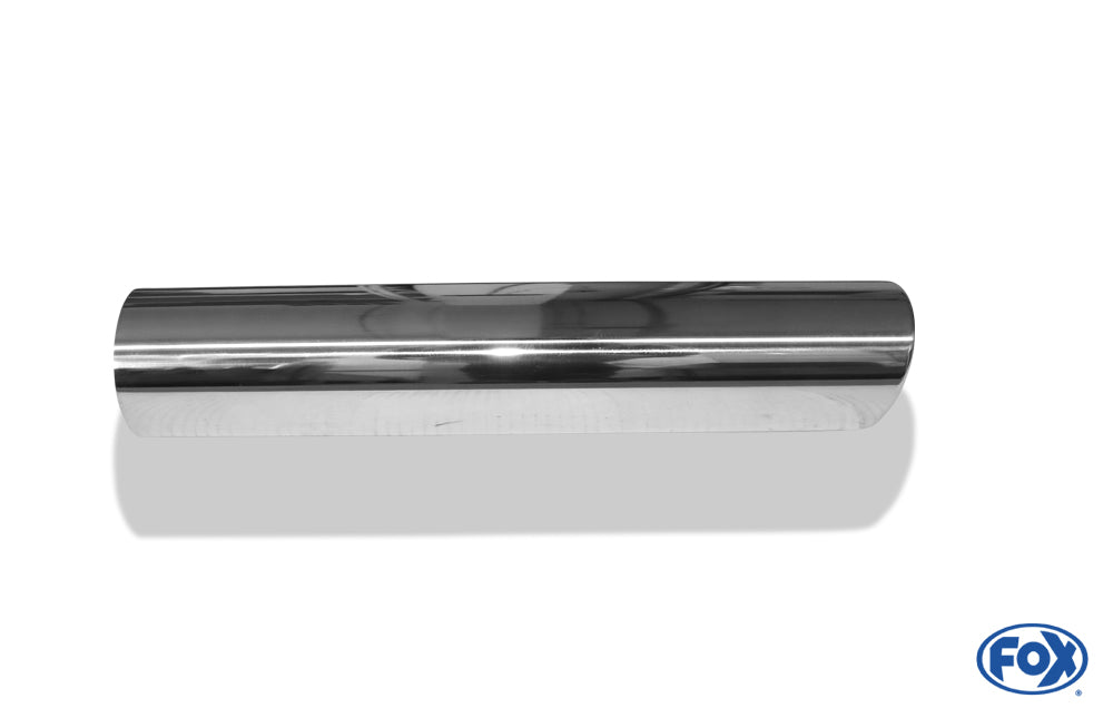 FOX Anschweißendrohr Typ 17 Ø 80 mm / Länge: 400 mm - rund / eingerollt / 15° abgeschrägt / mit Absorber