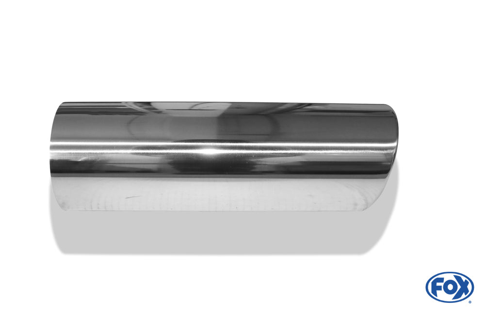 FOX Anschweißendrohr Typ 17 Ø 100 mm / Länge: 300 mm - rund / eingerollt / 15° abgeschrägt / mit Absorber