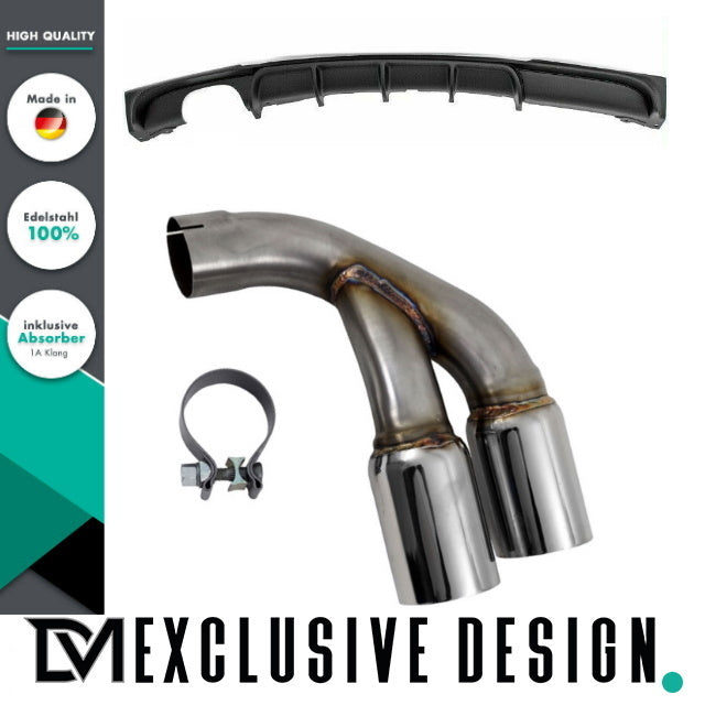 DM Exklusive Performance ESD Blende Auspuff +Diffusor Umrüstung 2-Rohr – Oldtimer Thimm