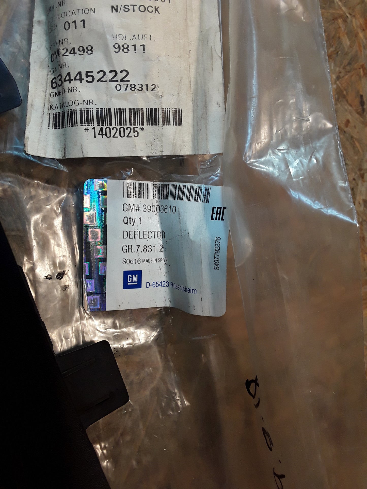 Corsa E Frontlippe Luftabweiser v.l original GM Opel NEU