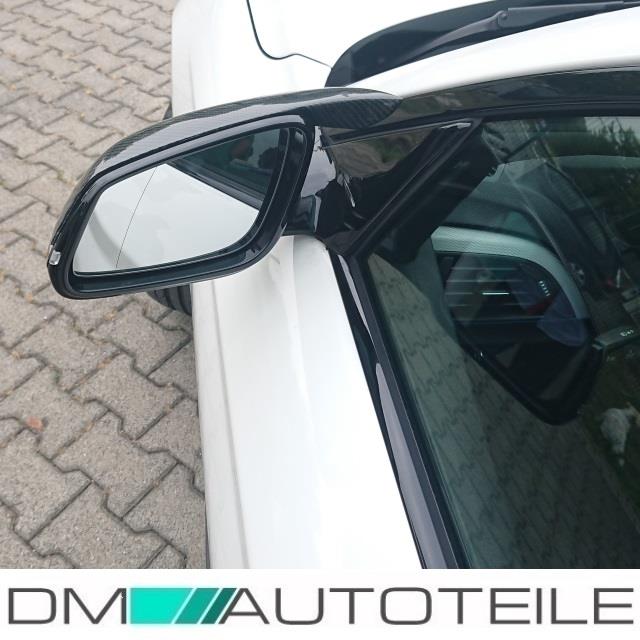 Satz Sport Spiegelkappen Außenspiegel Echt Carbon Glanz passend für BMW F20 F21 F22 F23 F30 F31 F32 F36 F33 X1 E84