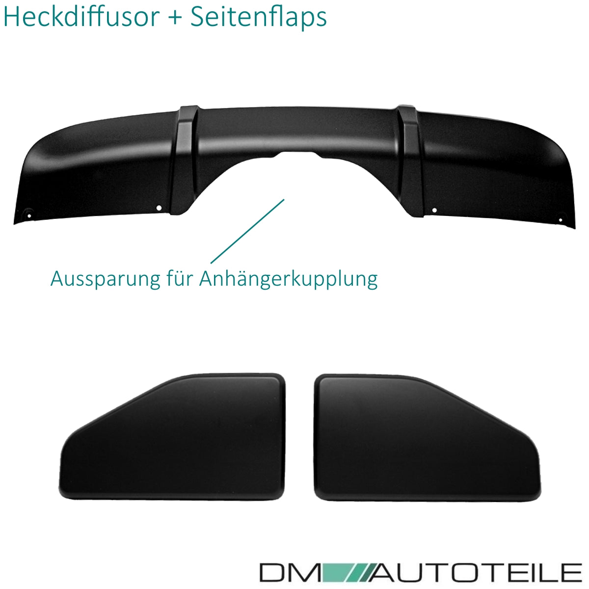 Sport-Performance SET Aero Spoiler Kit Schwarz Matt passt für BMW X5 F15 M-Paket