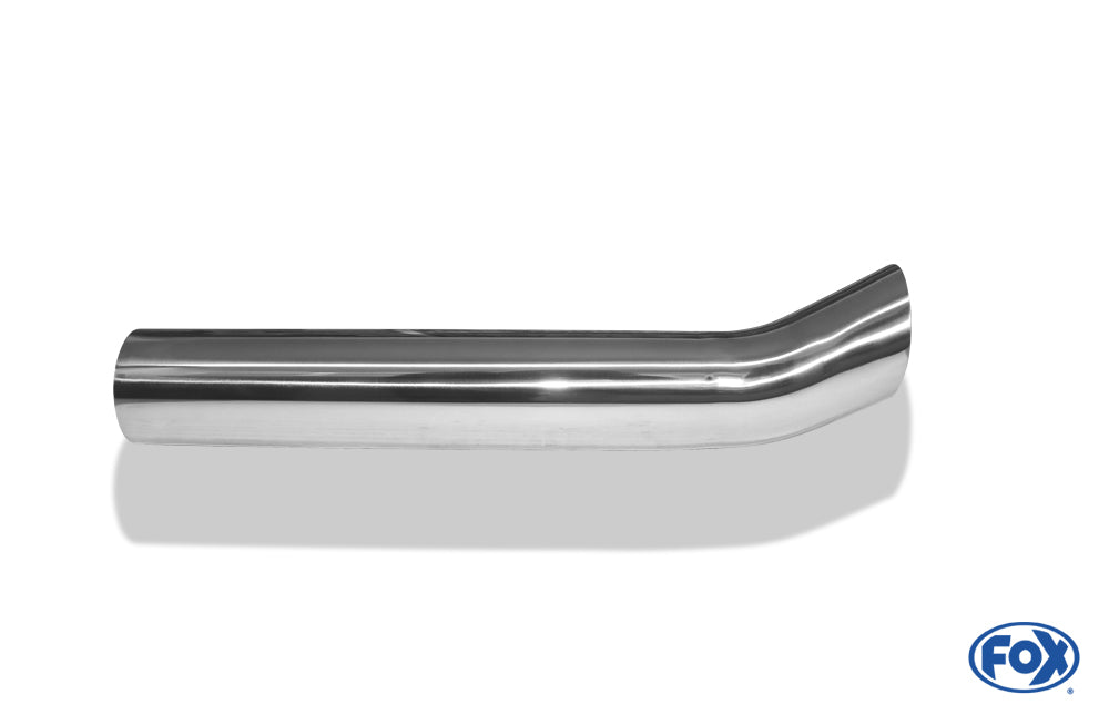 FOX Anschweißendrohr Typ 18 Ø 63 mm / Länge: 400 mm - rund / uneingerollt / FOX-Design / ohne Absorber